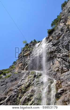 Oetschergraben, a mountain waterfall near to the Oetscher in Austria, Europe