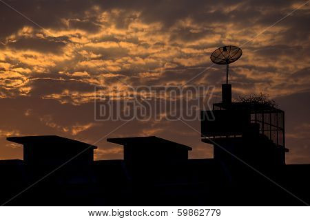 Satlellite Equipment On The Roof
