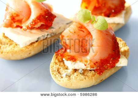 sehr lecker geräucherter Lachs mit süßer Käse