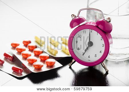 Alarm Clock And Medical Pills