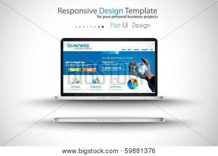 Modern devices mockups fpr your business projects. webtemplates included.