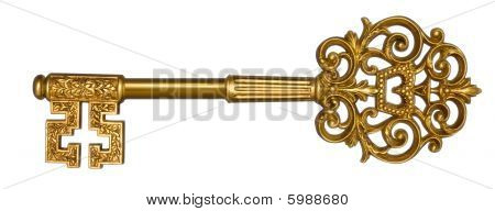 Gold Master Key på hvid