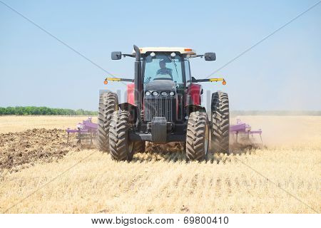 Volgograd, Russia - JULY 31, 2014: Demonstration of agricultural machinery in 