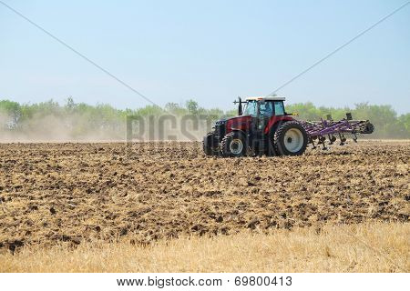 Volgograd, Russia - JULY 31, 2014: Demonstration of agricultural machinery in 
