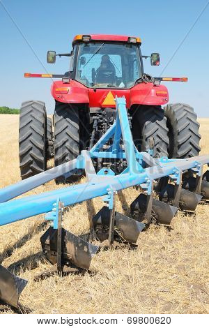 Volgograd, Russia - JULY 31, 2014: Demonstration of agricultural machinery in 
