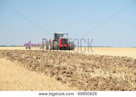 Volgograd, Russia - JULY 31, 2014: Demonstration of agricultural machinery in 