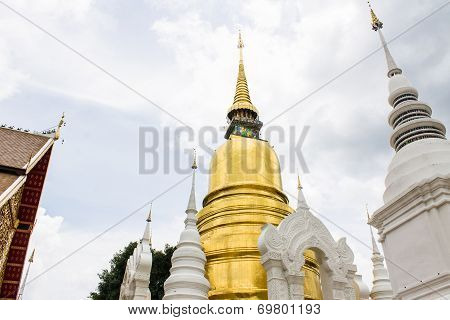 Pagoda At Wat Suan Dok In Chiang Mai, Thailand