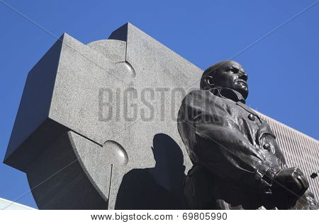 Father Duffy Monument on Times Square in Manhattan
