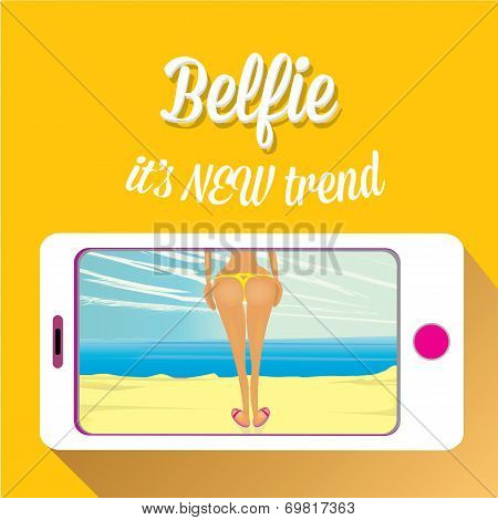 Taking Belfie Photo on Smart Phone