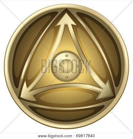 Illustration of a close up armor sheild
