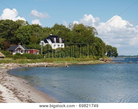 Houses By The Beach Near Faaborg Denmark