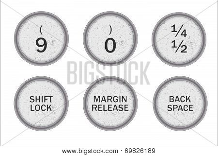Typewriter Keys 9 10