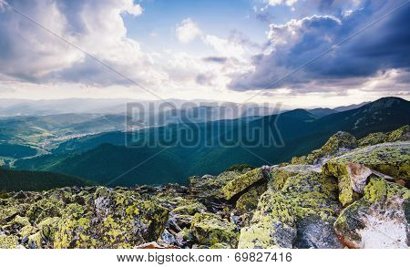 Carpathian mountain landscape