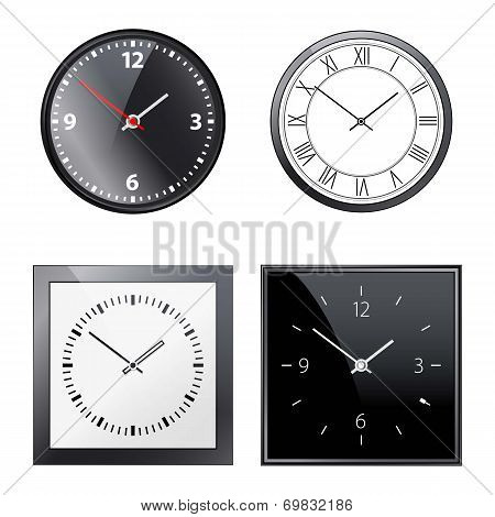 Classic time Clock vector web