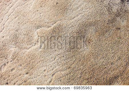 Sand Surface After The Rain