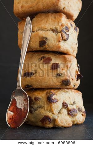 แซนด์วิช Scones ผลไม้