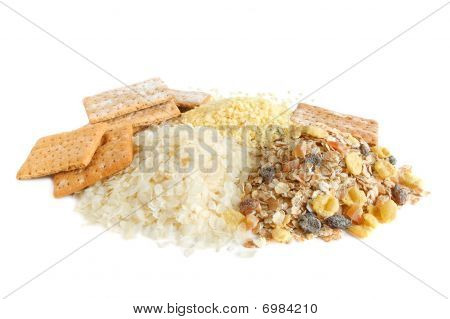 Getreide, Cracker und Müsli