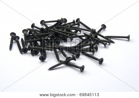Black Brass Screws With A Philips Crosshead