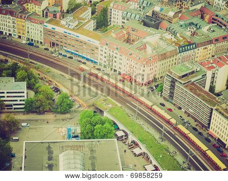 Retro Look Berlin Aerial View