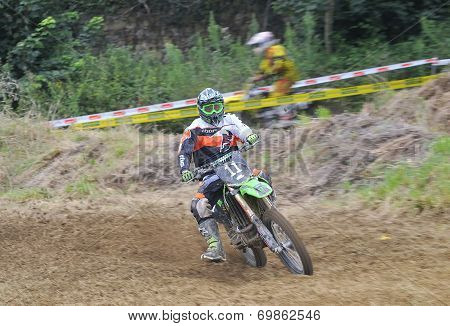 Motocross In Valdesoto, Asturias, Spain..