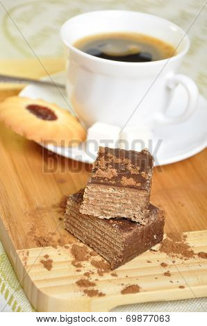 Morning Coffee With Biscuits And Cake