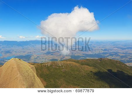 Peak Of Mountain Sky Cloud In Heart Shape