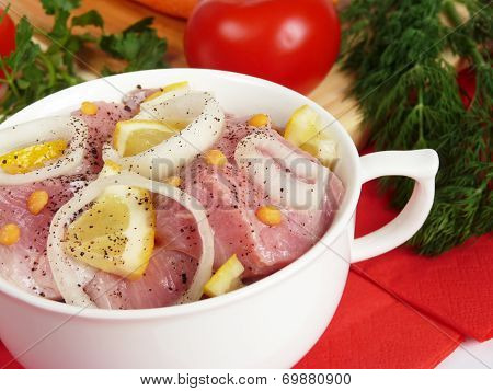 Marinated Meat With Lemon And Onion