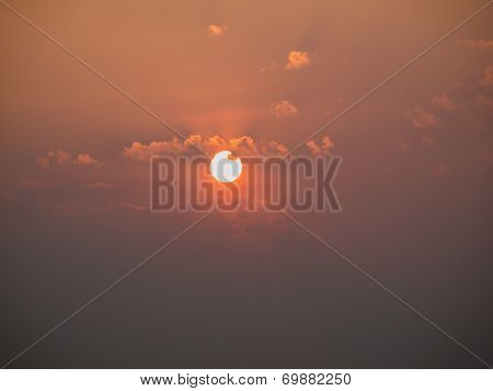 Stunning Sunset Golden Sky