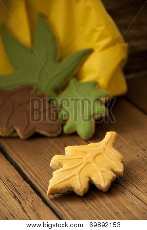 Autumn Background With Cookies