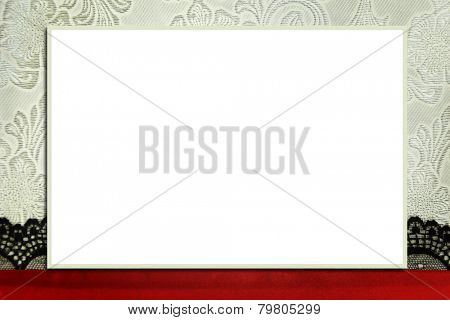 Decorative template with photo frame. Scrapbook, photobook concept