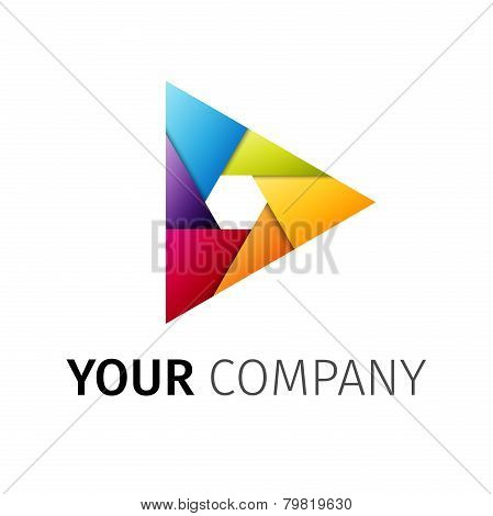 abstract vector logo play