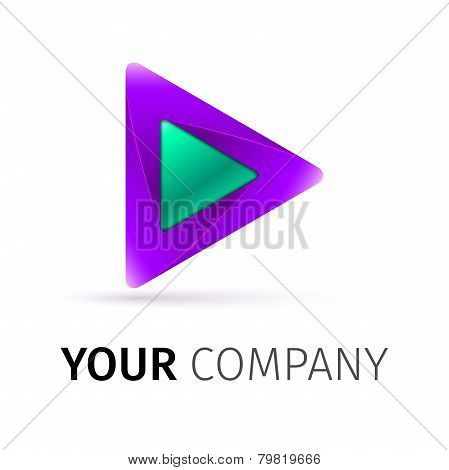 abstract vector logo play