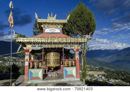Giant prayer wheel