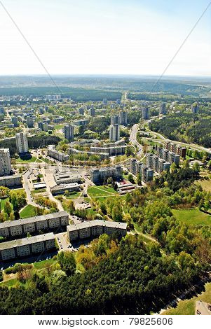 Vilnius City Capital Of Lithuania Aerial View