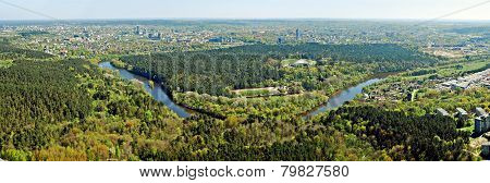 Vilnius City Capital Of Lithuania Aerial View