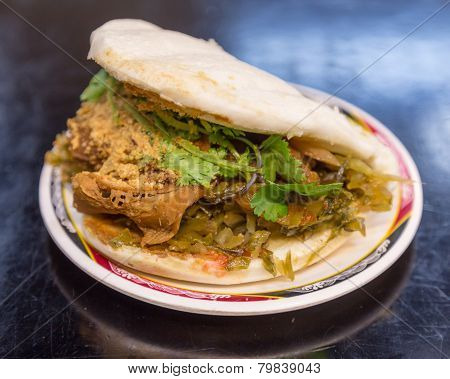 Taiwanese Guo Bao On A Table