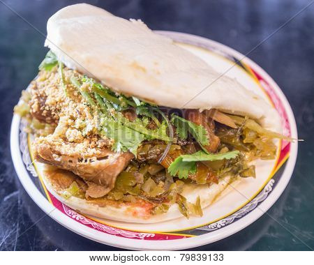 Taiwanese Guo Bao On A Table