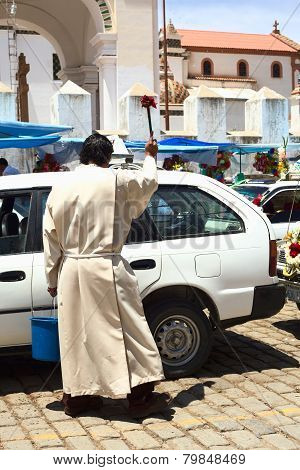 Car Blessing in Copacabana, Bolivia