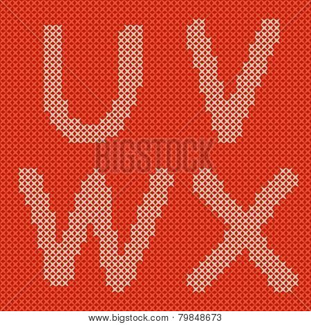 Vector embroidering alphabet