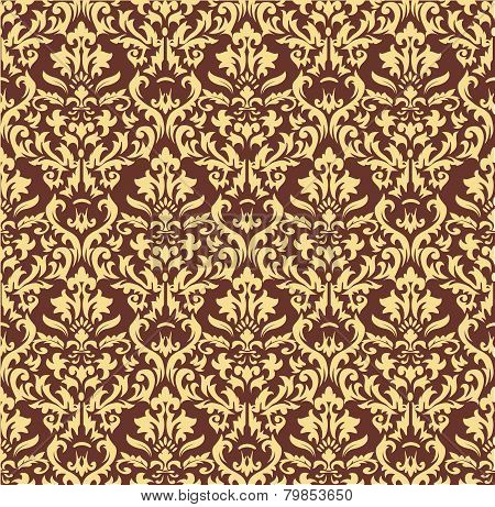 Vector Damask Seamless Pattern Background. Elegant Luxury Texture For Wallpapers, Backgrounds And Pa
