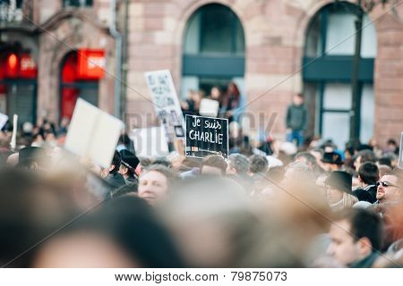 Mass Unity Rally Held In Strasbourg Following Recent Terrorist Attacks