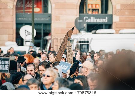 Mass Unity Rally Held In Strasbourg Following Recent Terrorist Attacks