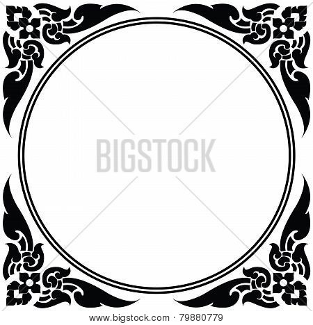 Circle Frame Of Thai Pattern
