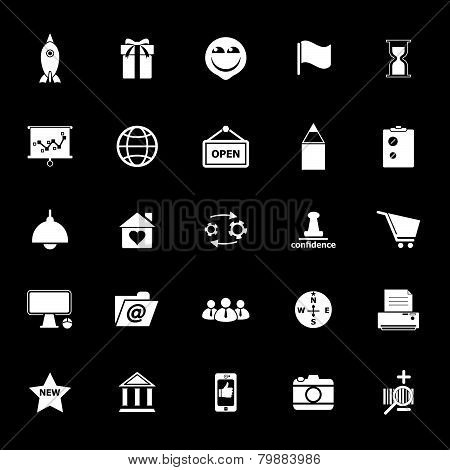 Business Start Up Icons On Gray Background