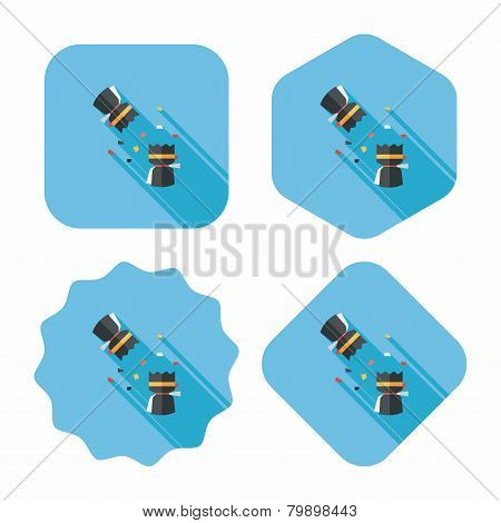 Christmas Cracker Flat Icon With Long Shadow,eps10