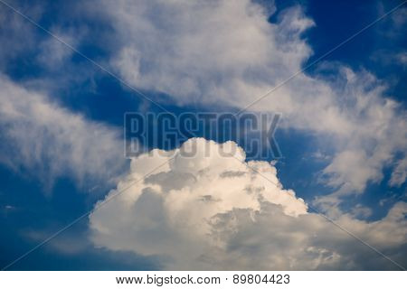 sky with cloudscape and sun