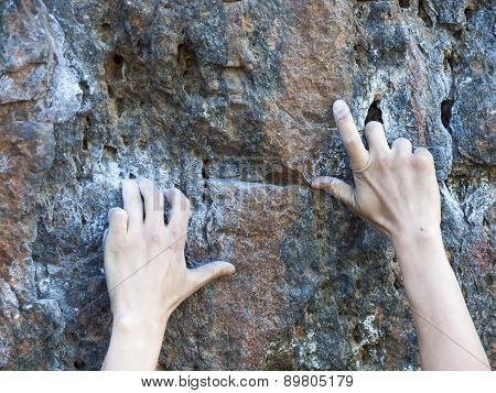 Strong Fingers Climb The Mountain.