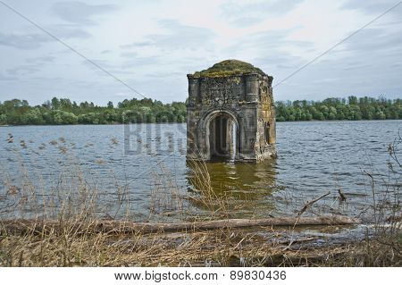 The Church, which is located in the water in Russia