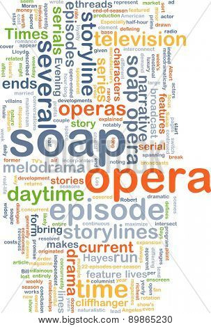 soap opera wordcloud concept illustration