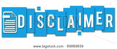 Disclaimer Blue Stripes With Icons